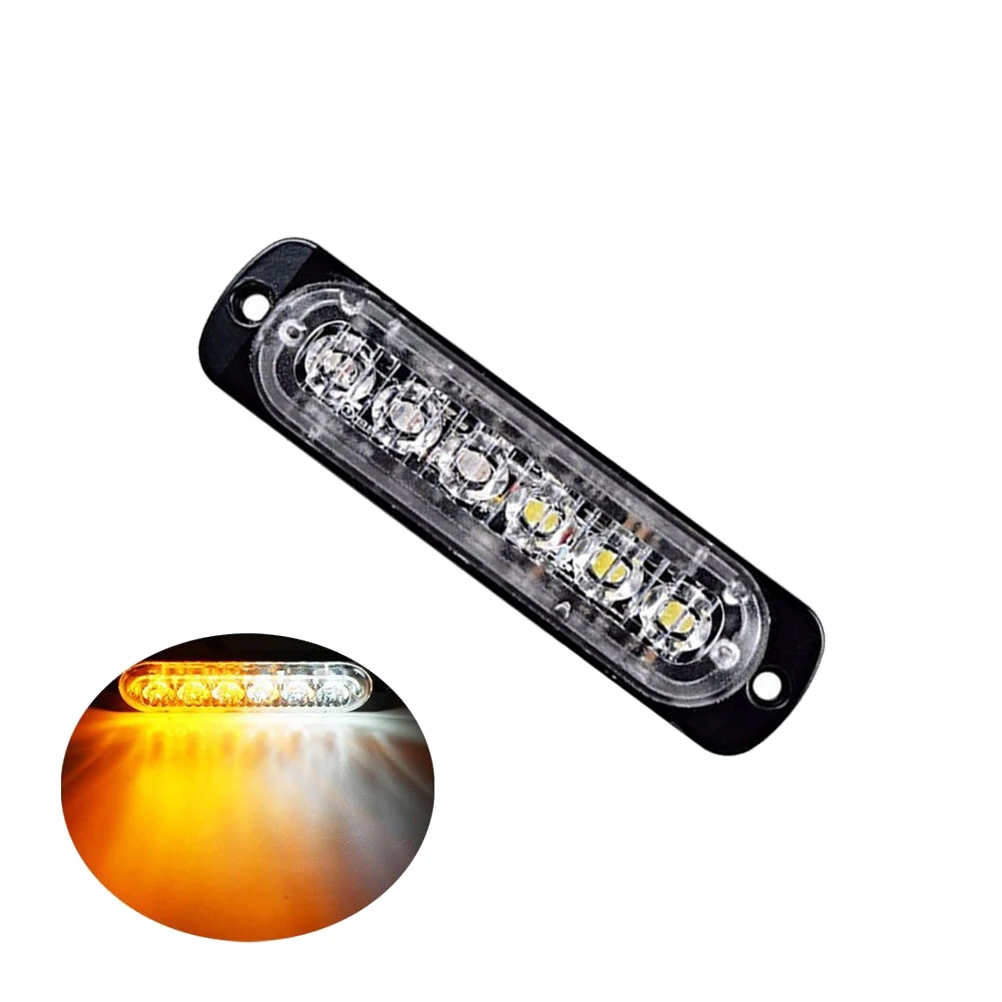 18 Вт 12-24 в 6 светодиодов стробоскопический светильник режимов аварийная вспышка