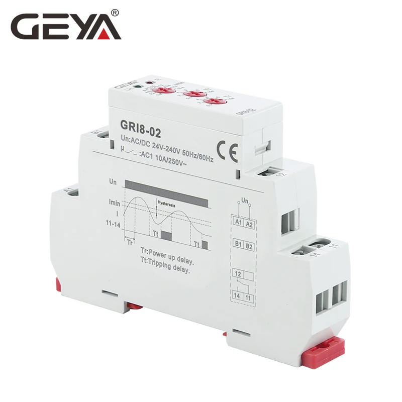 Реле тока GEYA GRI8-02 реле датчика 24 В-240 В переменного 0 05a 1A 2A 5A 8A 16A | Обустройство дома