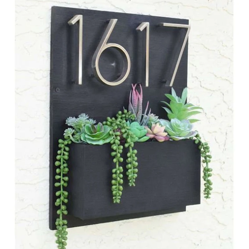 12cm Silver House Number Sign #0-9 Alphabet Letters 5 inch. Dash Slash Signage Home Door Numbers Outdoor Address Numeros Puerta