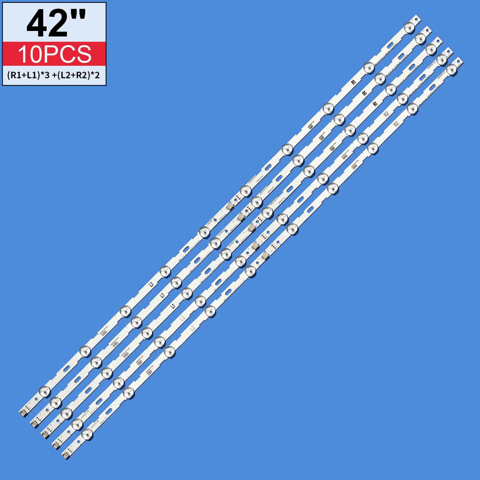 

10 шт. Светодиодная лента для подсветки Voor Lg 42LN5300 42LN5204 42LN5200 AGF78379401 42 "V13 6916L-1402A 1403A 1404A 1405A LC420DUE Sf r5