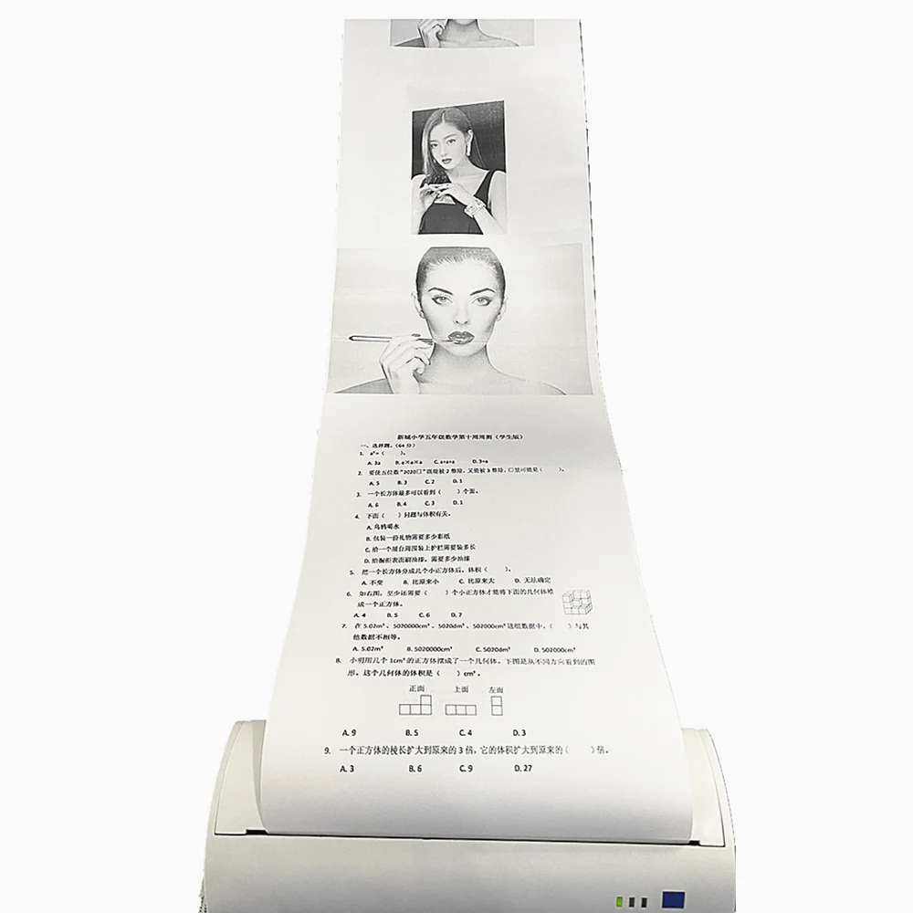 

A4 Portable Bluetooth Thermal Printer Support PDF Documents Photos ios Android PC USB Port Built-in Battery A4 Thermal Printer
