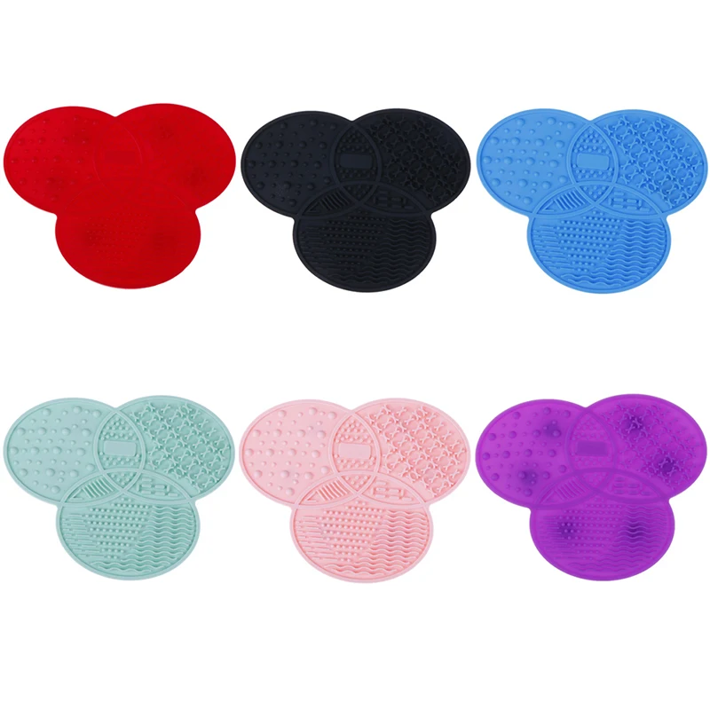 

Makeup Brush Cleaning Pad Silicone Mat Brush Washing Tools Cleaning Mat Washing Scrubber Board Pads Cosmetic Cleaner Tools
