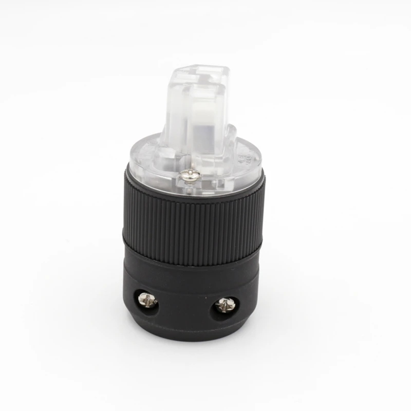 2шт родиевое покрытие прозрачный ЕС/Великобритания IEC разъем переменного тока