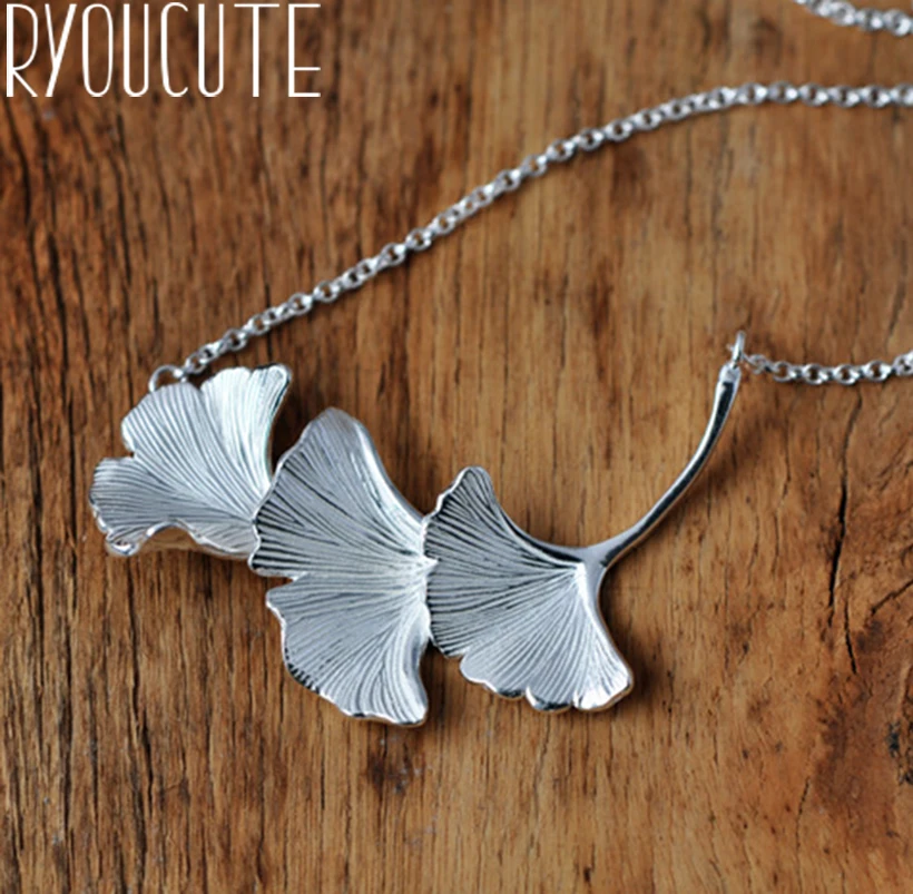 2019 богемный Винтажный серебряный цвет Ginkgo Biloba колье с узором в виде листика для