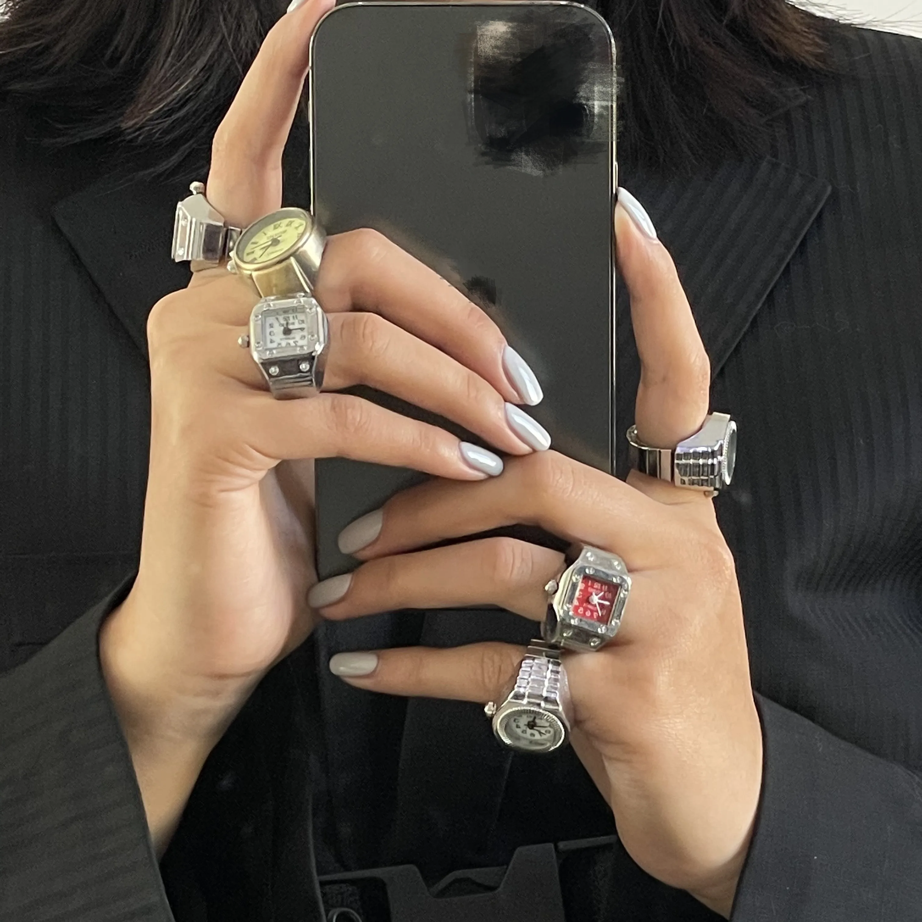 FFLACELL 2021 новые винтажные Стрейчевые кварцевые часы кольца для мужчин и женщин