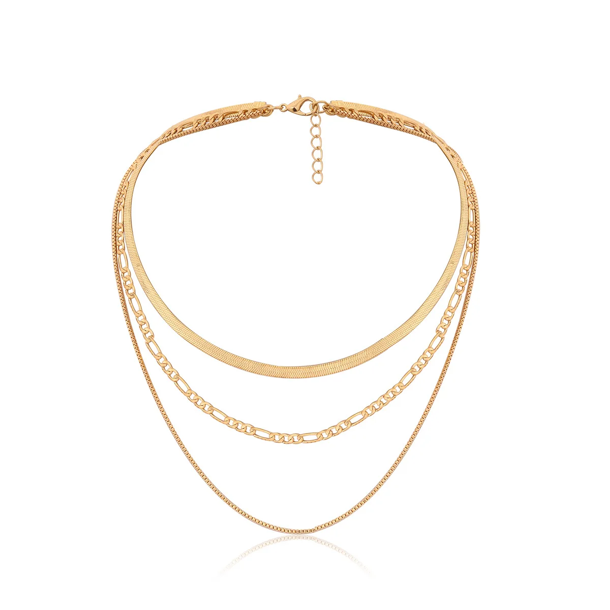 

Layered Snake Necklace for Women New 2021 Free Shipping Gold Chain Jewelry Choker Vintage Accessories Daddy Kink Aesthetic Gif