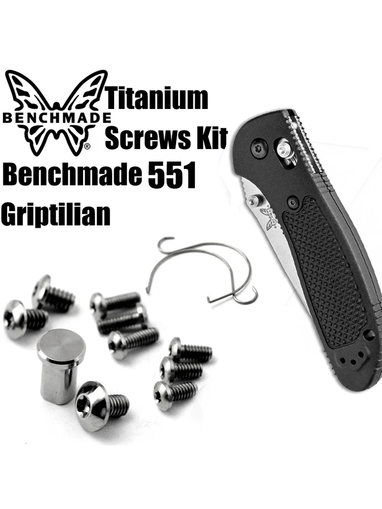 

1 Full Set Knife Handle Screws for Benchmade Griptilian 551 552 553 Titanium Alloy Custom Made EDC Pocket Tools DIY Nail Parts