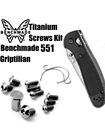 1 полный набор ручных винтов для ножа для Benchmade griveclian 551 552 553 титановый сплав на заказ карманные инструменты для повседневного использования детали для ногтей сделай сам