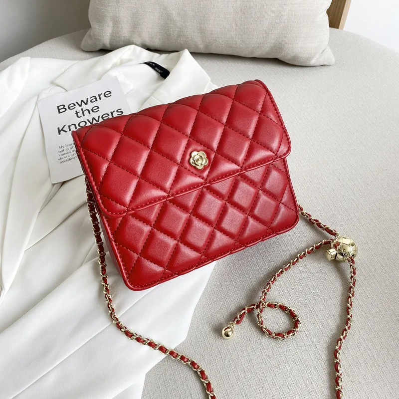 Сумка для женщин сумка и клатч с ромбовидной сеткой на цепочке ношения весной