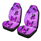 Накидки на сиденья автомобиля, 2 шт., с рисунком бабочки, модные декоративные, фиолетовые, для VW Peugeot 206, 207, 307, 308