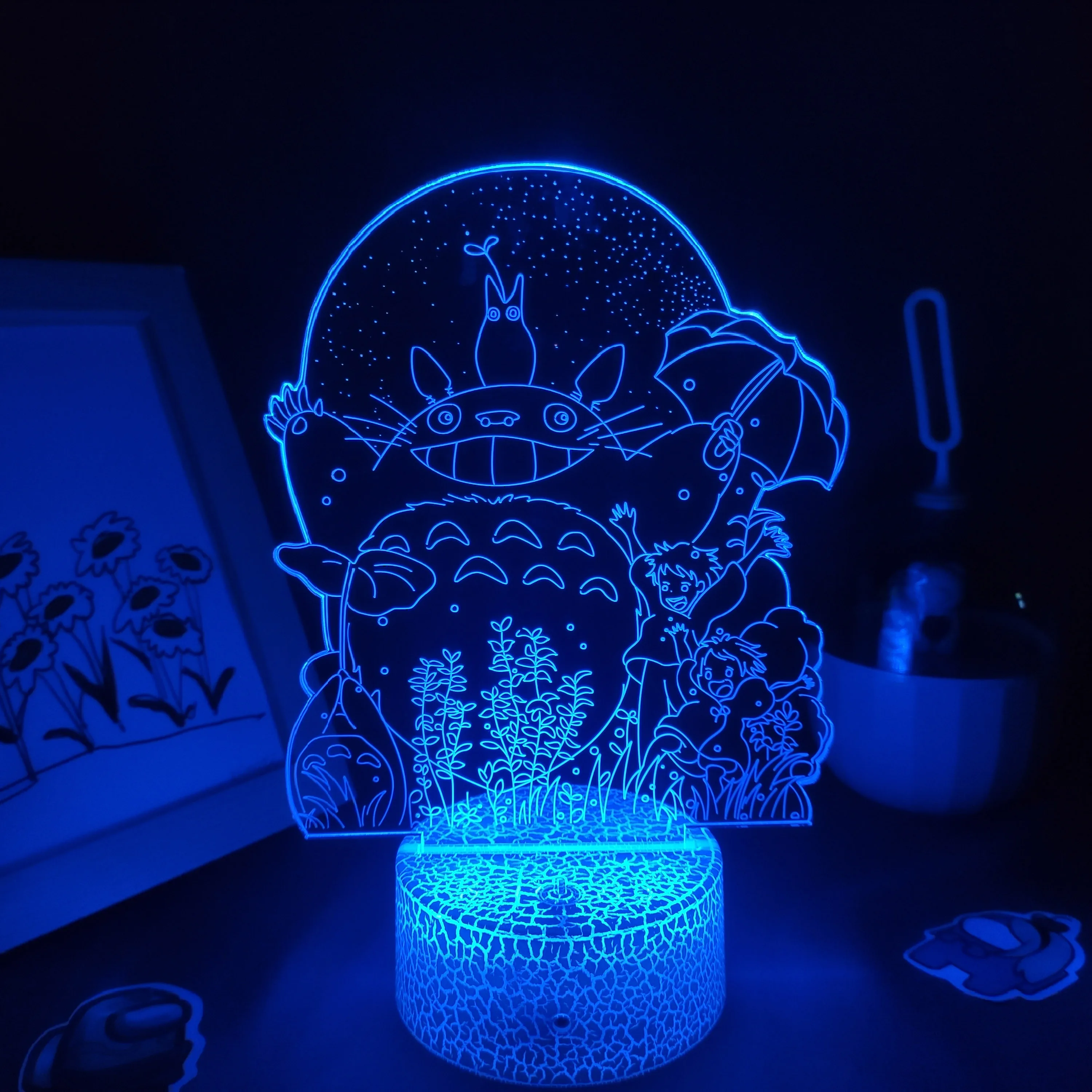3D светодиодные ночники Мой сосед Тоторо с рисунком разноцветные манга подарки