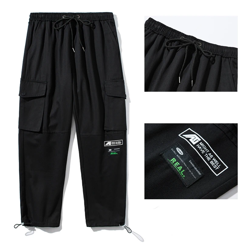 Мужские брюки-карго Huncher модные мешковатые брюки в стиле хип-хоп 2020 Японская