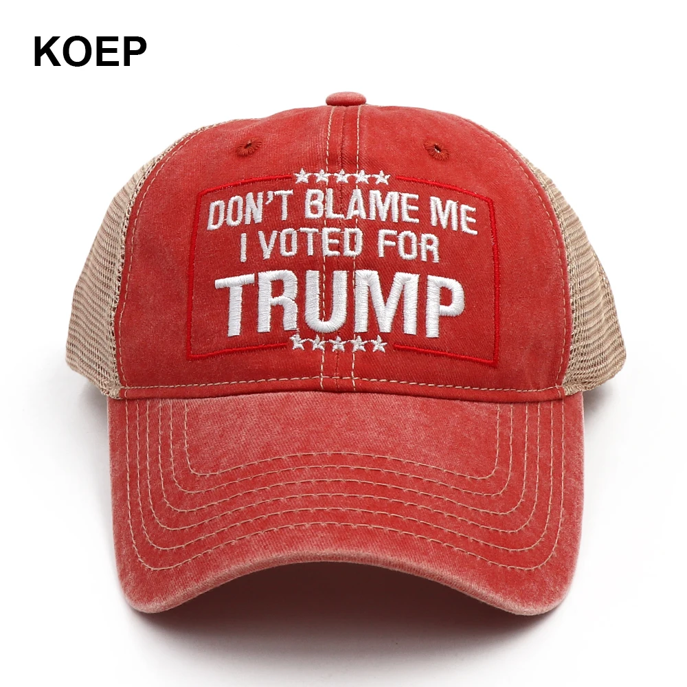 Бейсболка KOEP новинка 2024 Кепка с промытой сеткой не обвиняй меня голосую за