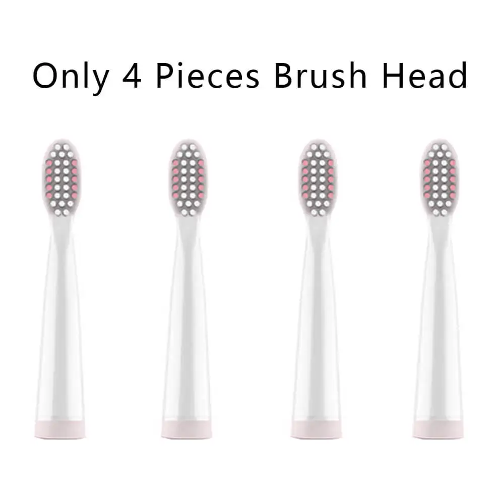 Only 4 Heads Pink Умная Ультразвуковая электрическая зубная щетка, перезаряжаемая зубная щетка, Зубное вычисление, домашнее портативное средство для удаления пятен, зубные щетки - Цвет: Only 4 Heads Pink