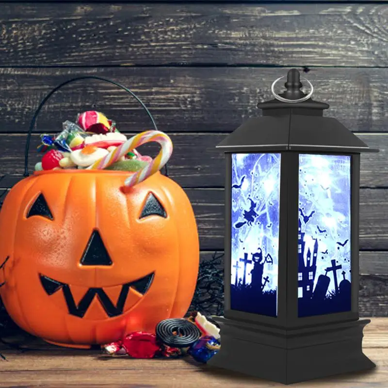 

Halloween LED Pumpkin Light Hanging Lantern Romantic Bat Garden Kids Creative Skeleton Home Decor Party Witch Pumpkin Lamp
