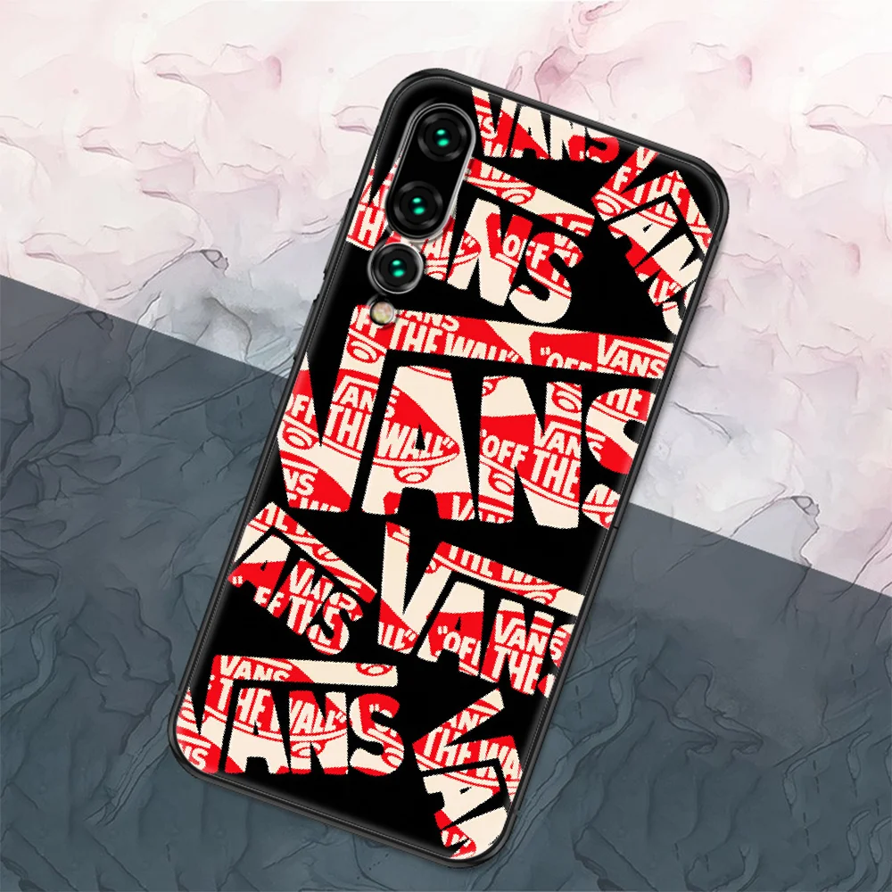 

Vans Phone case For Huawei P Mate P10 P20 P30 P40 10 20 Smart Z Pro Lite 2019 black silicone coque soft prime painting funda