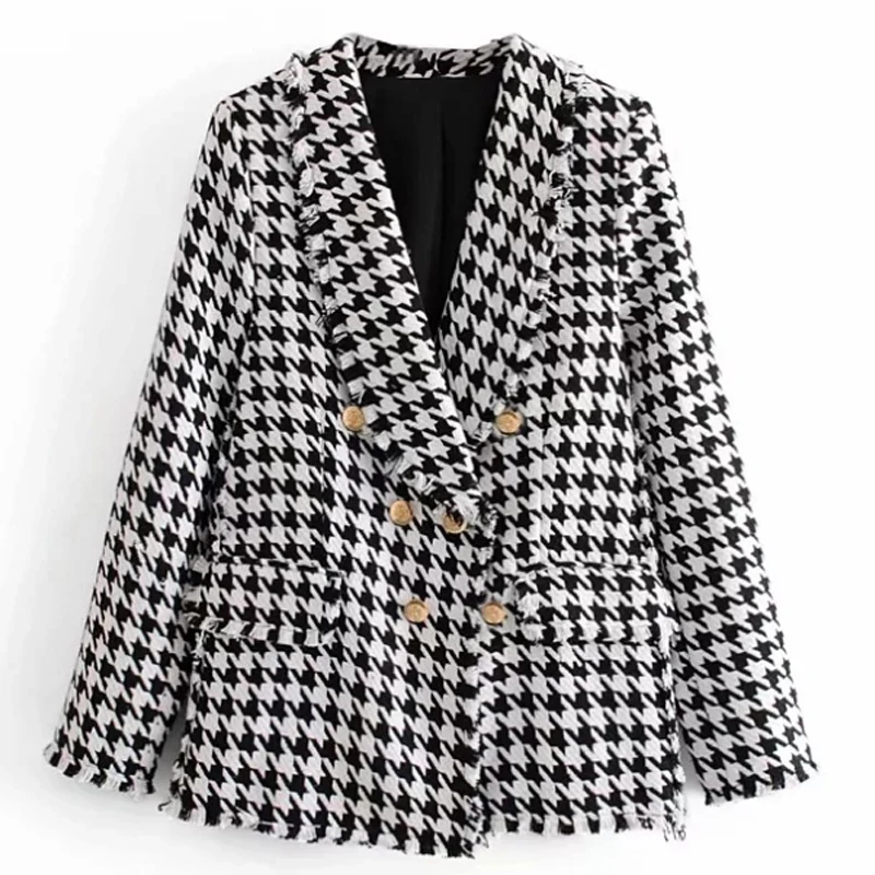 Для женщин утепленная куртка 2019 осенне-зимние модные твидовые пальто теплая с