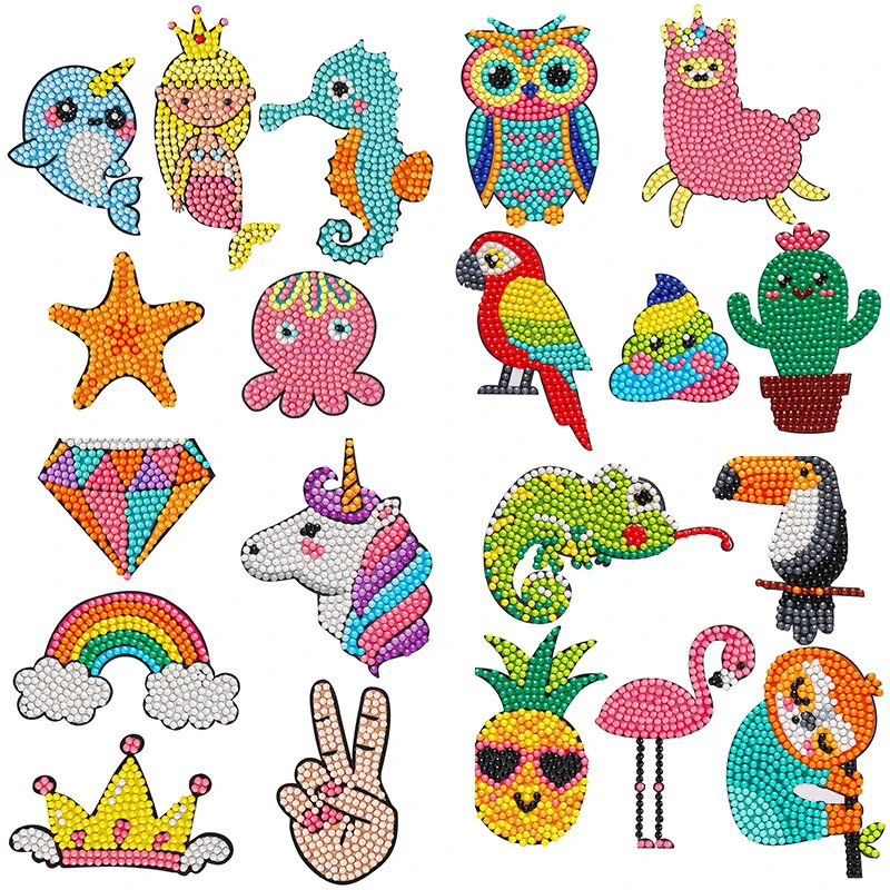 Наборы наклеек для алмазной живописи Стразы детские игрушки легко клейкие в