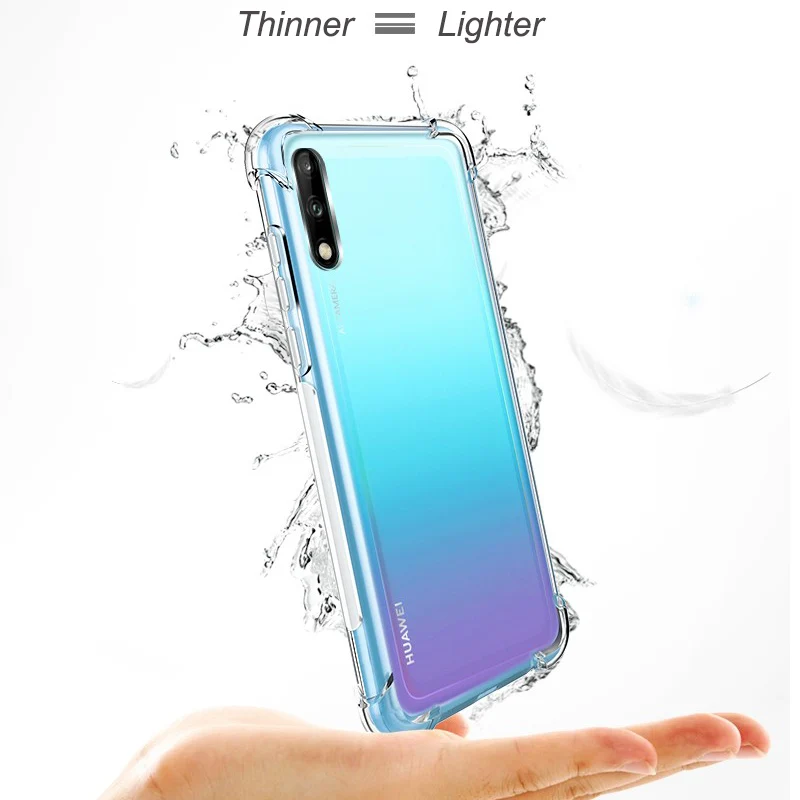 

3in1 glass+case Huawei Y8P, clear cover Y6P Y7P Y8P airbag shockproof case for Huawei-Y8P protective bumper y6 y7 y8 p case