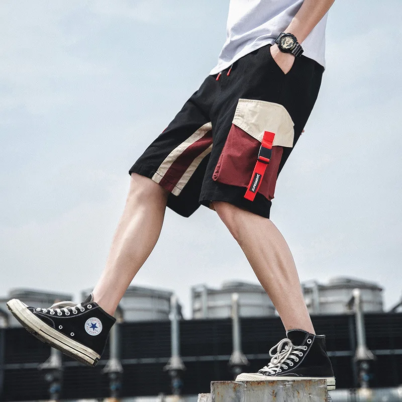 

Men's Summer Cargo Pants Sports 2021 new Korean version versatile casual long pants five-point shorts men's beach pants