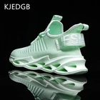 Кроссовки KJEDGB мужские ультралегкие, удобные дышащие, повседневные кроссовки, зеленые, большие размеры 11 12