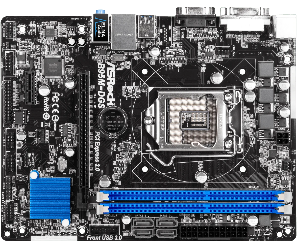 

Motherboard 1150 Motherboard DDR3 Intel B85 For ASRock B95M-DGS Support Core i7/i5/i3 Cpus USB3.0 16GB SATA3 PCI-E X16 Micro ATX