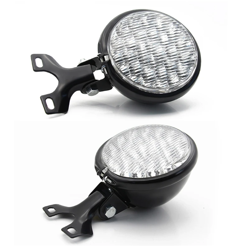 

Motorcycle LED Headlight Vintage Front Lights Lamps Retro Round Spotlight Lamp