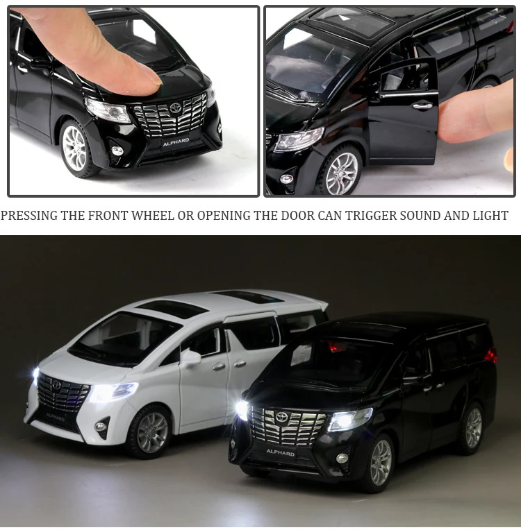 1:32 Alphard MPV Diecasts & Toy транспортные средства металлическая модель автомобиля