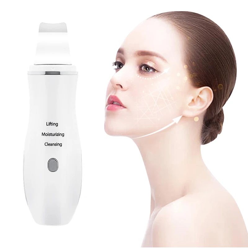 

Ultrasonic Skin Scrubber Black Head Deep Remover Negative Ion Spot Spatula Cleaner Anti Acne Electric Face Cleansing Machine F30