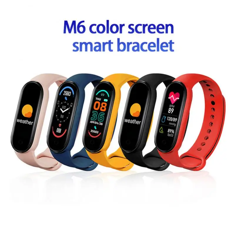 

M6 Smart Watches Men Women's Smartwatch Heart Rate Fitness Tracking Real-Time Weather Sports Bracelet For IPhone Xiaomi Watch