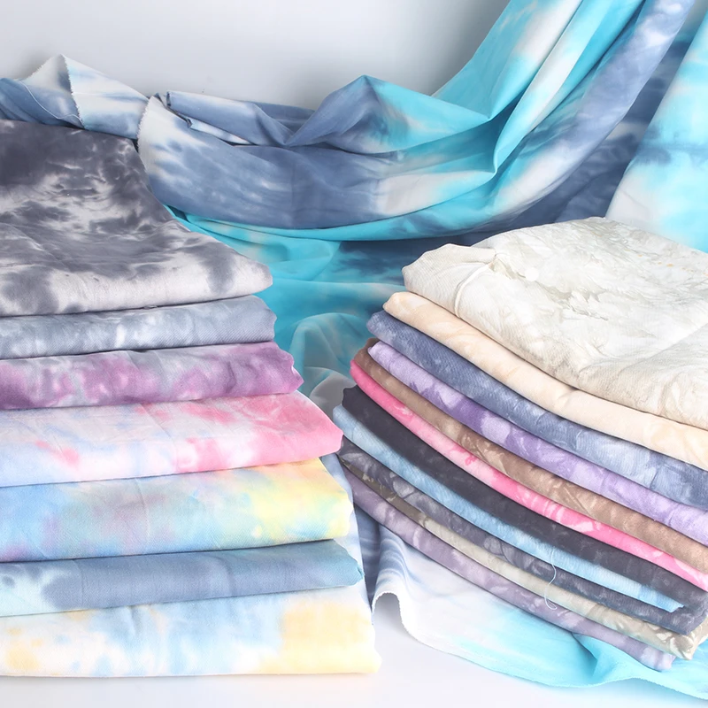 

Cotton gauze card tie dyed multicolor fabric pure cotton thickened traditional handmade blue printed fabric for clothing