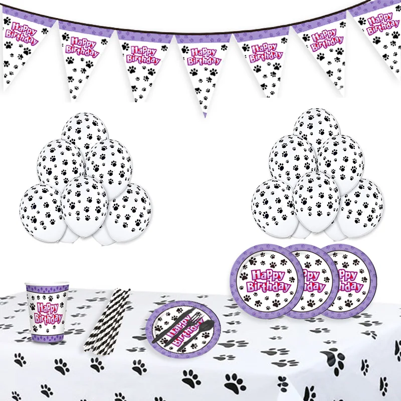 Одноразовая посуда для дня рождения на 10 человек тарелка салфеток в виде