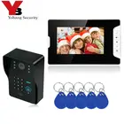 Видеодомофон Yobang для системы безопасности, ЖК-экран 7 дюймов, цветной экран, видеодомофон, домофон для домашних ворот, система доступа для мужчин