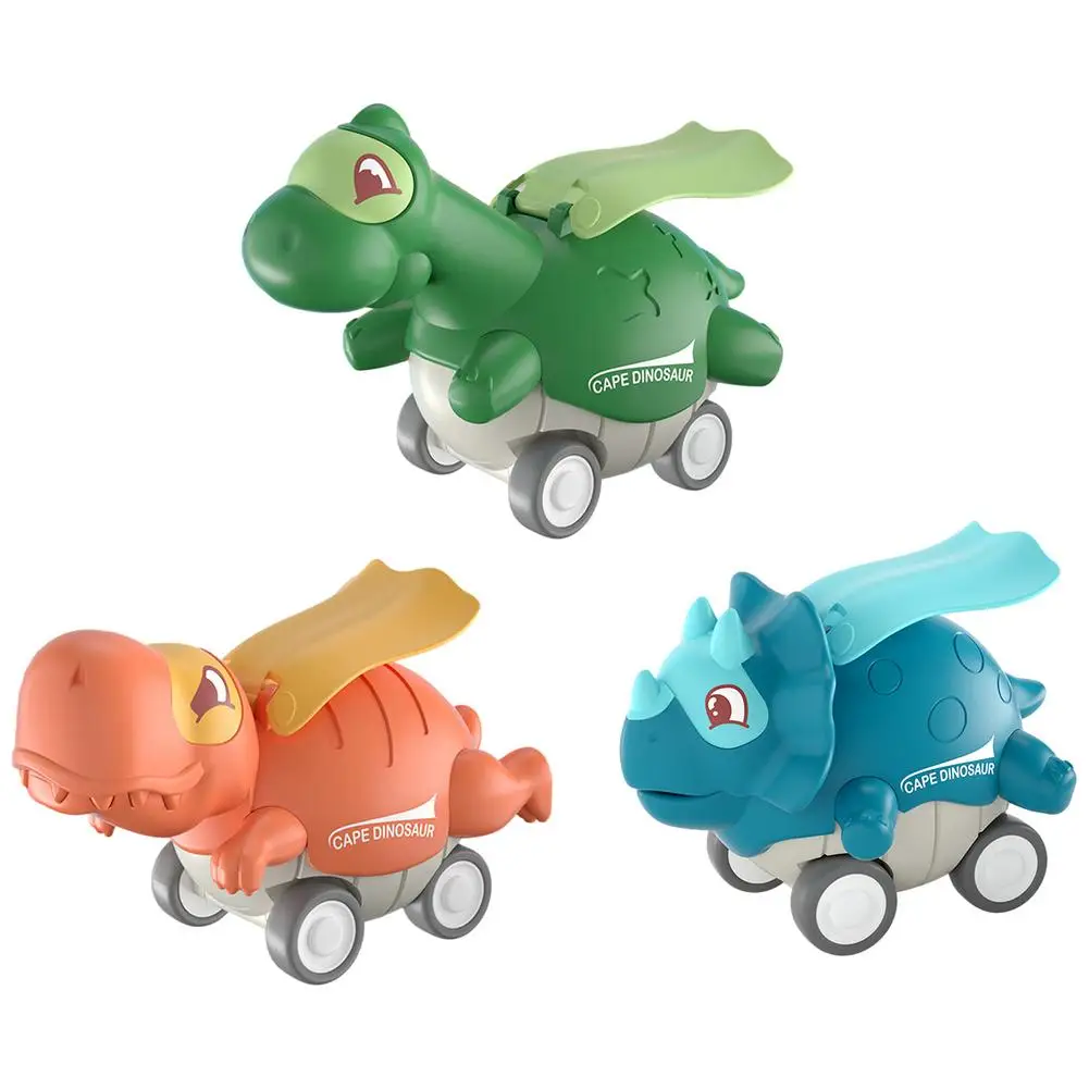 

Children's Press Sliding Inertial Pull Back Force Dinosaur Car Toy Non-toxic Soft Rubber Motorcycle Toy Best Gift For Kids