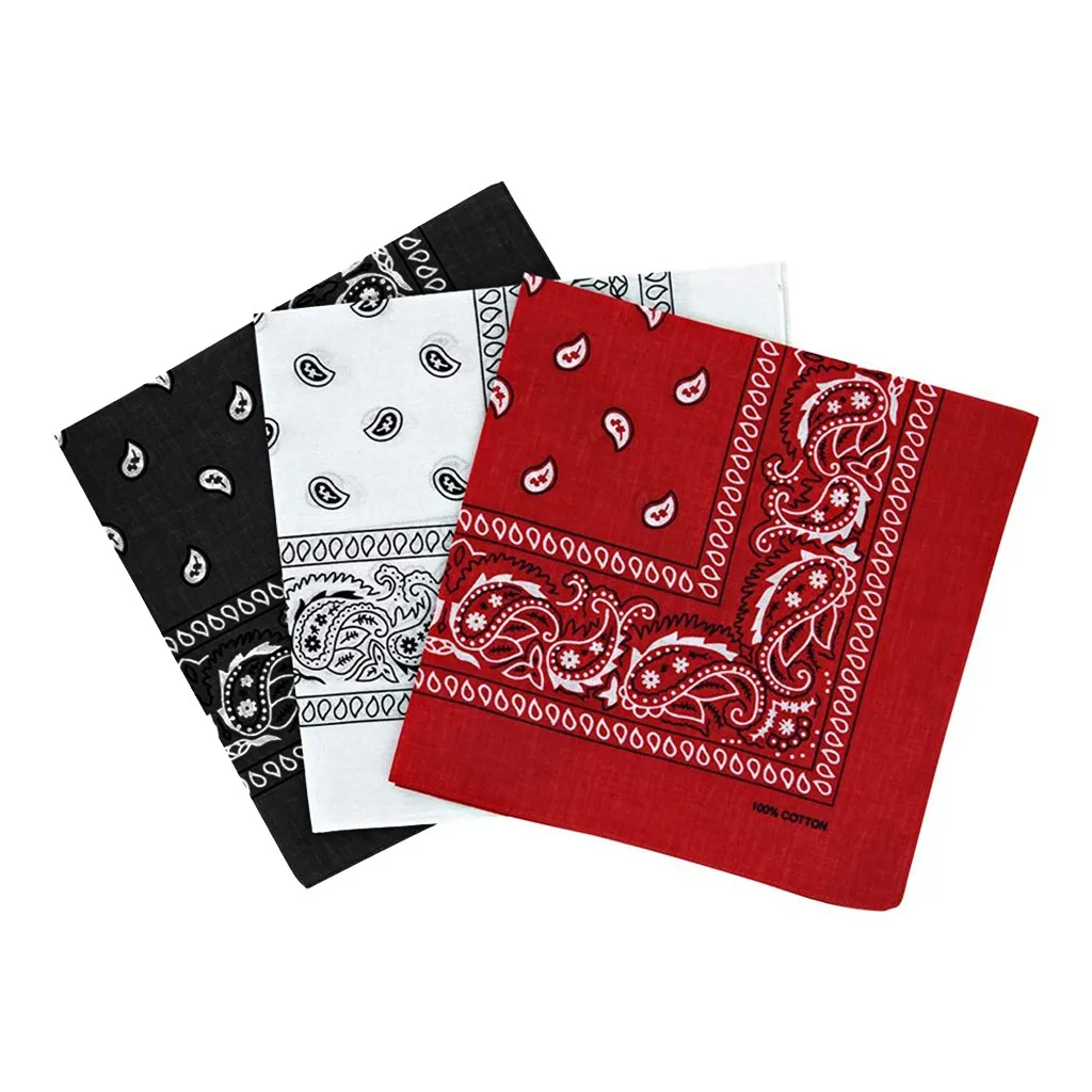 

3 PCS New Fashion Hip Hop Printing Handkerchief Bandana Men Women Sports Bandana Scarf Double Sided Head Wrap Scarves Headwear