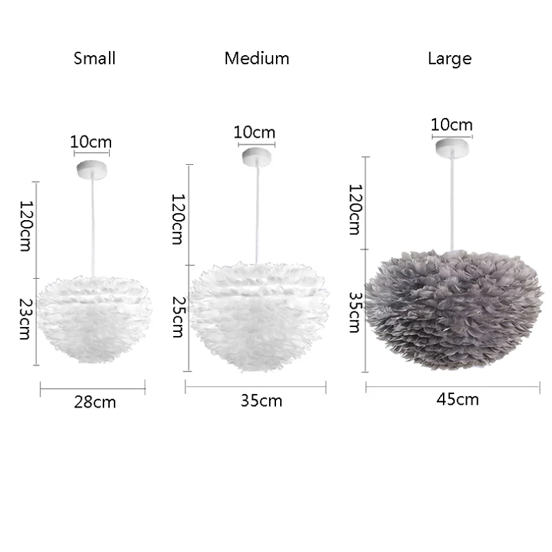 

Feather Pendant Lights Romantic Pendant Lamp Nordic Goose Feather Hanglamp Art Decor For Dining Room Kitchen Home Light Fixtures