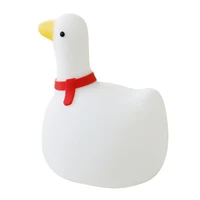 night light for kids cute gooses silicone bedside led lamp for nursery with touch control timer portable usb rechargeable dimm
