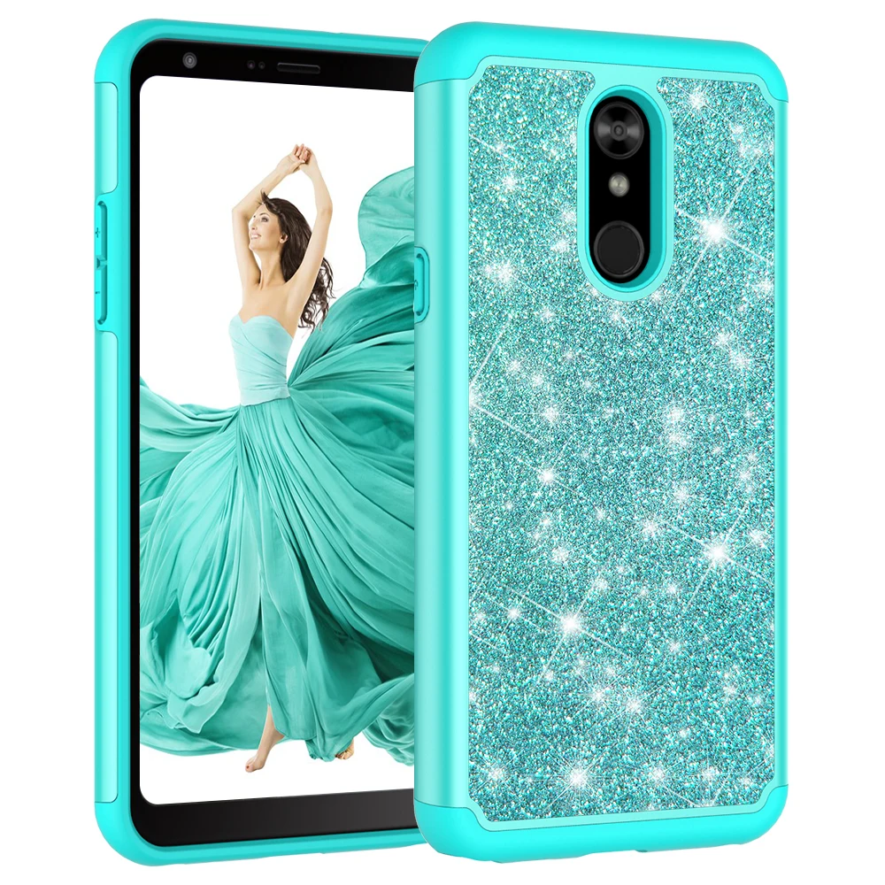 Блестящий чехол для LG Stylo 5 4 G8 G7 V40 Q7 ThinQ Q Stylus 4 Bling двухслойный тяжелый ударопрочный чехол для девочек для LG K40 K8 K10