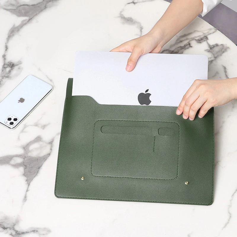 Простой чехол для ноутбука Macbook Tablet 11 12 13 3 14 15 6 дюймов Водонепроницаемый PU ноутбук