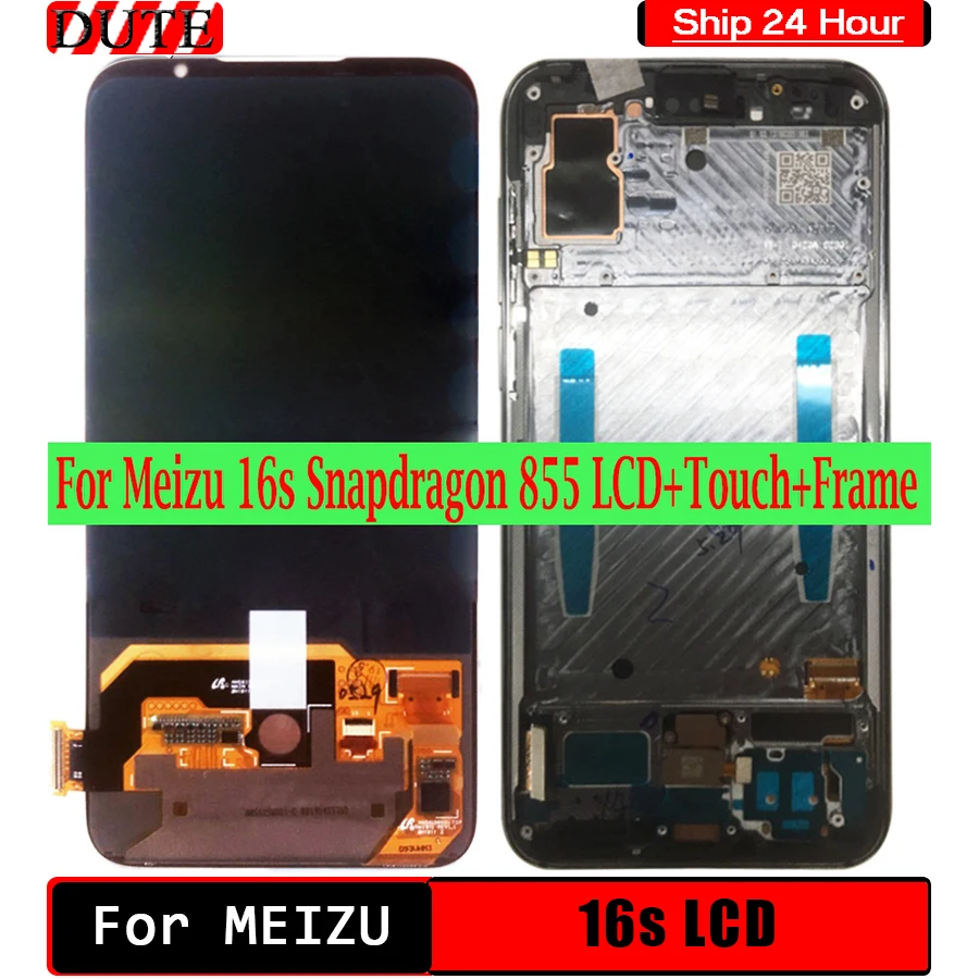 Оригинальный Для 6 2 &quotMeizu 16s Snapdragon 855 Super AMOLED ЖК дисплей с рамкой + сенсорная панель