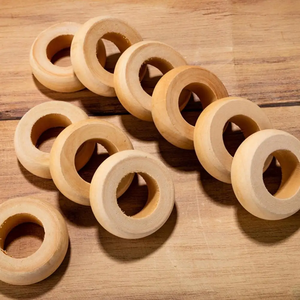 

Table Napkin Wooden Round Napkin Rings for Wedding Banquet Dinner Party Family Gatherings Table Decor Napkin Holder