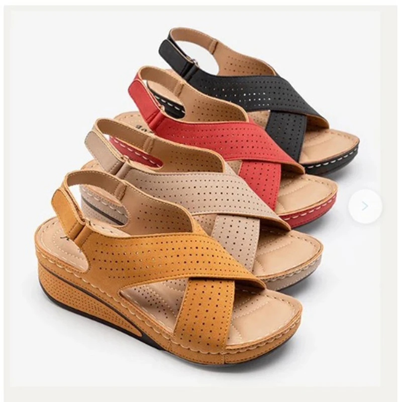 

Women Sandals Wedges Heels Sandals Gladiator Summer Shoes Women Plus Size 35-43 Shoes Female Summer