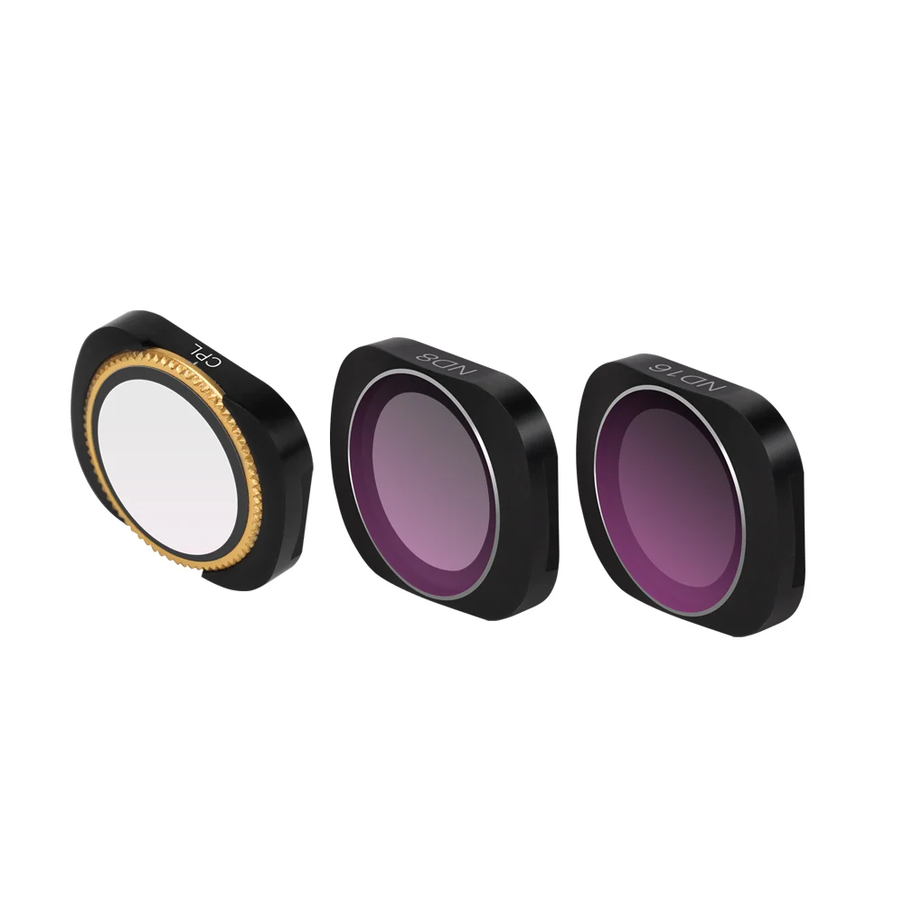 3in1 Filter Set Для DJI OSMO Карманный ND фильтр регулируемые ndsl фильтры CPL Для OSMO карманные фильтры нейтральной плотности комплект аксессуары для Кардана набор - Цвет: 3in1 Filter Set