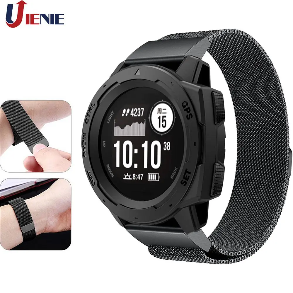 Ремешок для Garmin Instinct Milanese ремешок часов Fenix 6/5/5Plus/Forerunner 945 сменный смарт-браслет