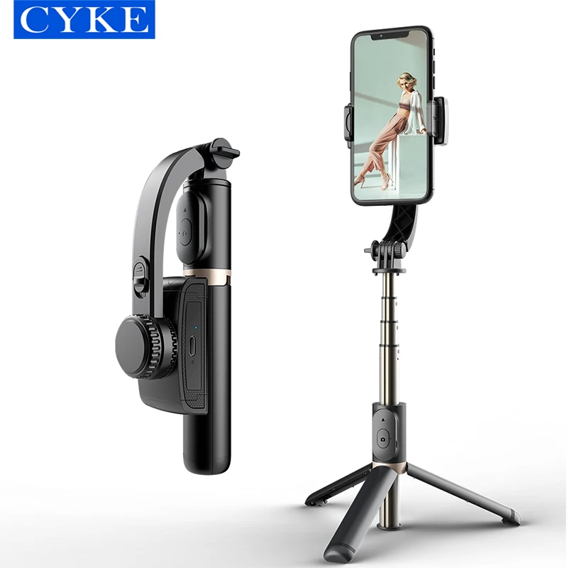 

CYKE Q08 Bluetooths Wireless Selfie Stick Foldable Stretch Smartphone Tripod Monopod Handheld Gimbal Stabilizer Gopro Vlog