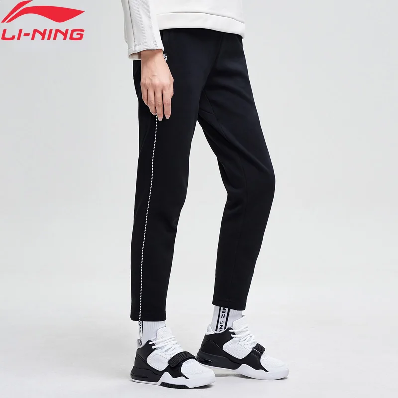 Li-Ning Женский Баскетбол пот брюки флис теплый на 66% полиэстер 34% хлопок Обычный подклад спортивные брюки AKLN688 WKY203