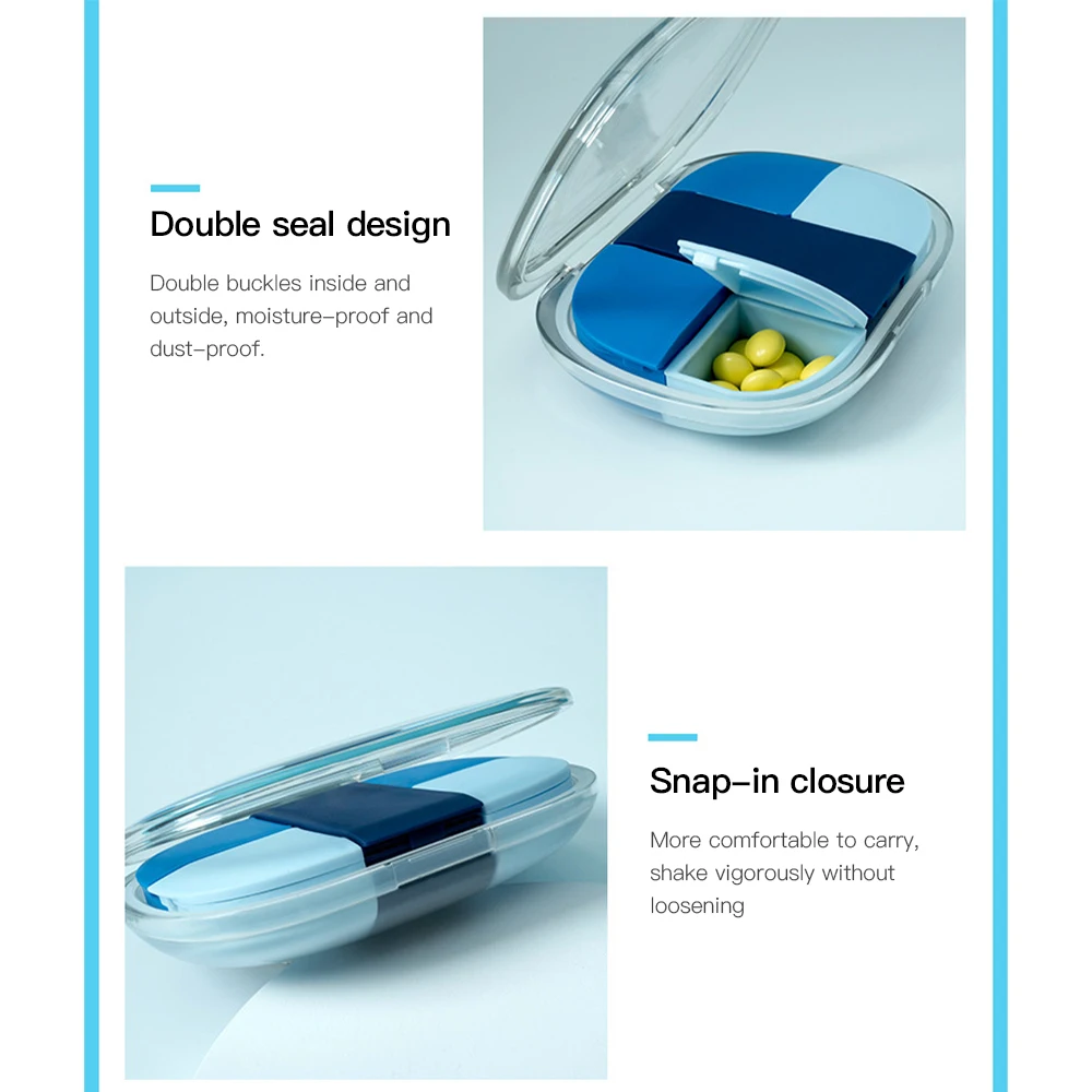 

7 Day Pill Box Travel Mini Portable Medicine Case First-Aid Kit Small Sealed Pill Cases Household Supplies Plastic Storage Box