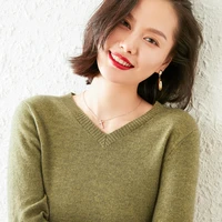 20colors v neck jumpers woman 100 cashmere knitted sweater and pullover 2020 winter long sleeve new soft warm standard clothes