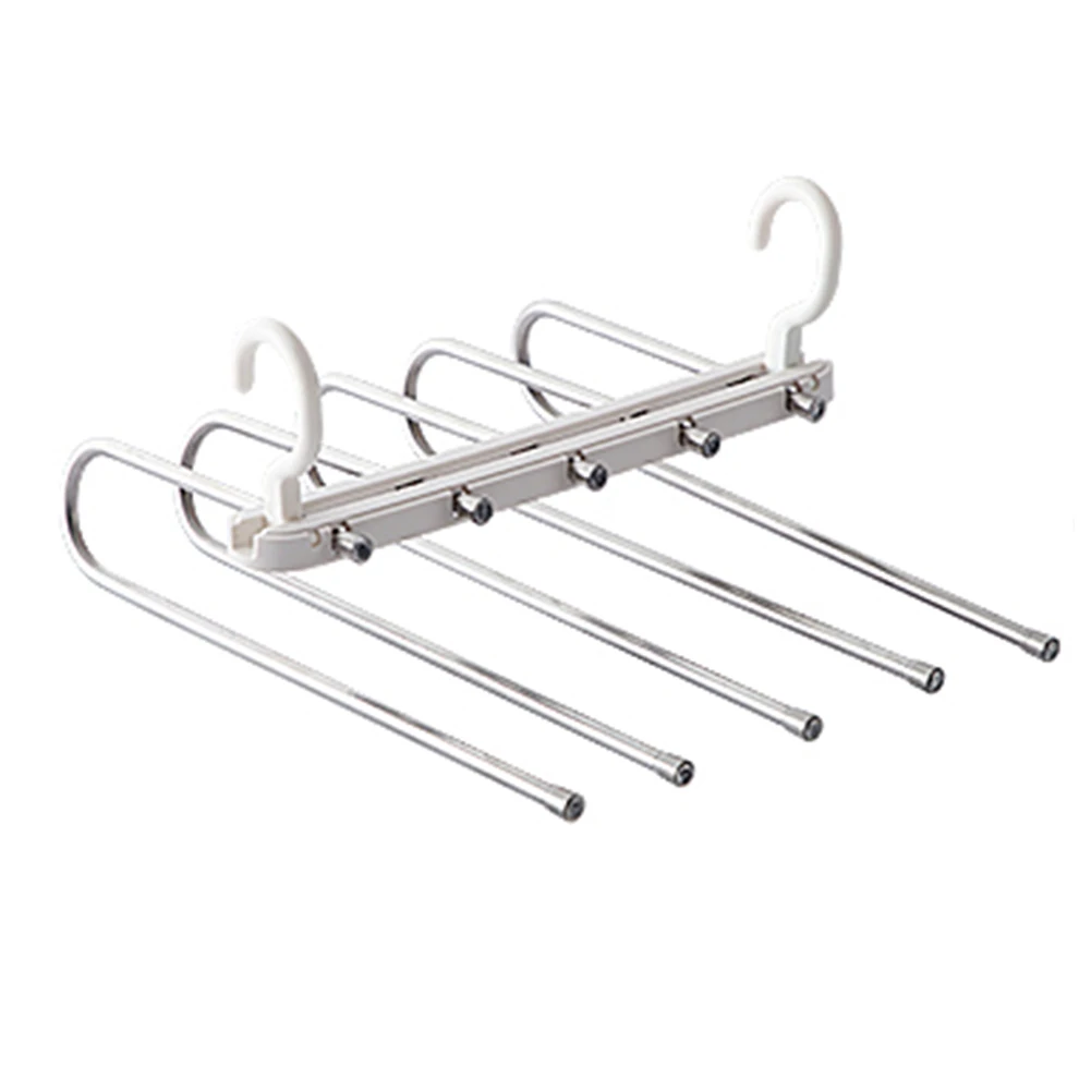 

Multi-functional Folding Stainless Steel Trouser Rack Hanger Clothes Storage Wardrobe Finishing Hanger Clothes Hanger