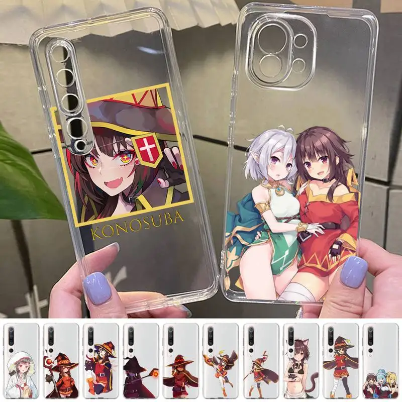 

YNDFCNB KonoSuba Megumin Phone Case For Redmi Note 5 7 8 9 10 A K20 pro max lite for Xiaomi 10pro 10T